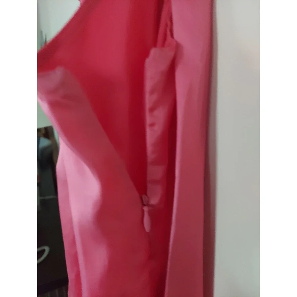 United Colors of  Benetton Womens Dress‎ Size XS 100% Silk Coral Pink Floral
